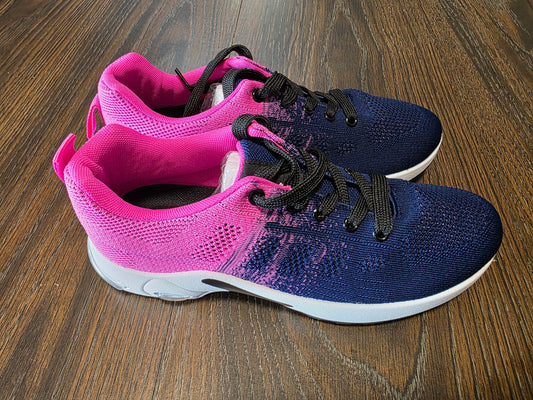 Orthora Pro Walking & Work Shoes – Pink/Navy – Women's US 8