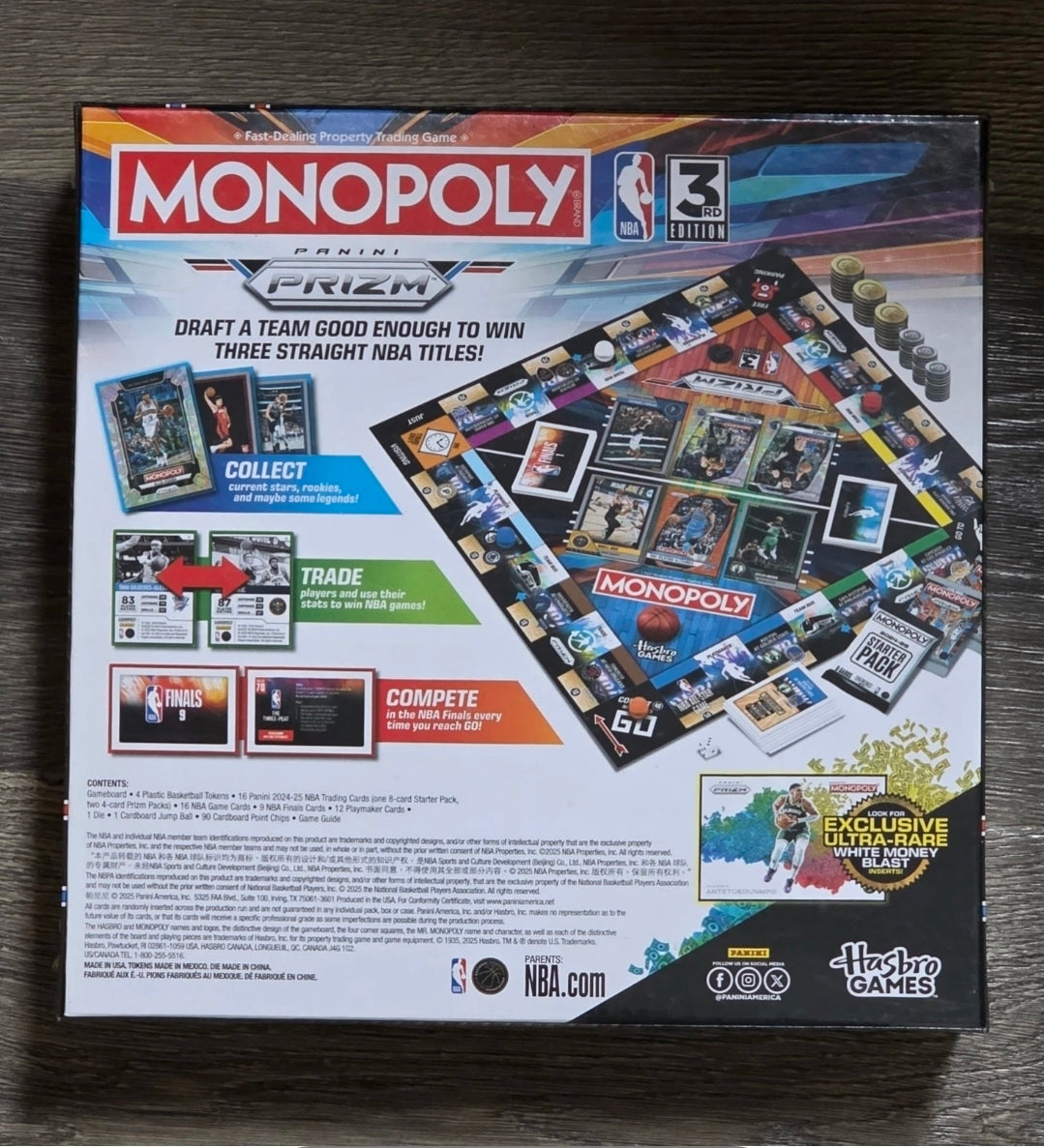 Monopoly Panini Prizm NBA 3rd Edition 2024–25 sealed box