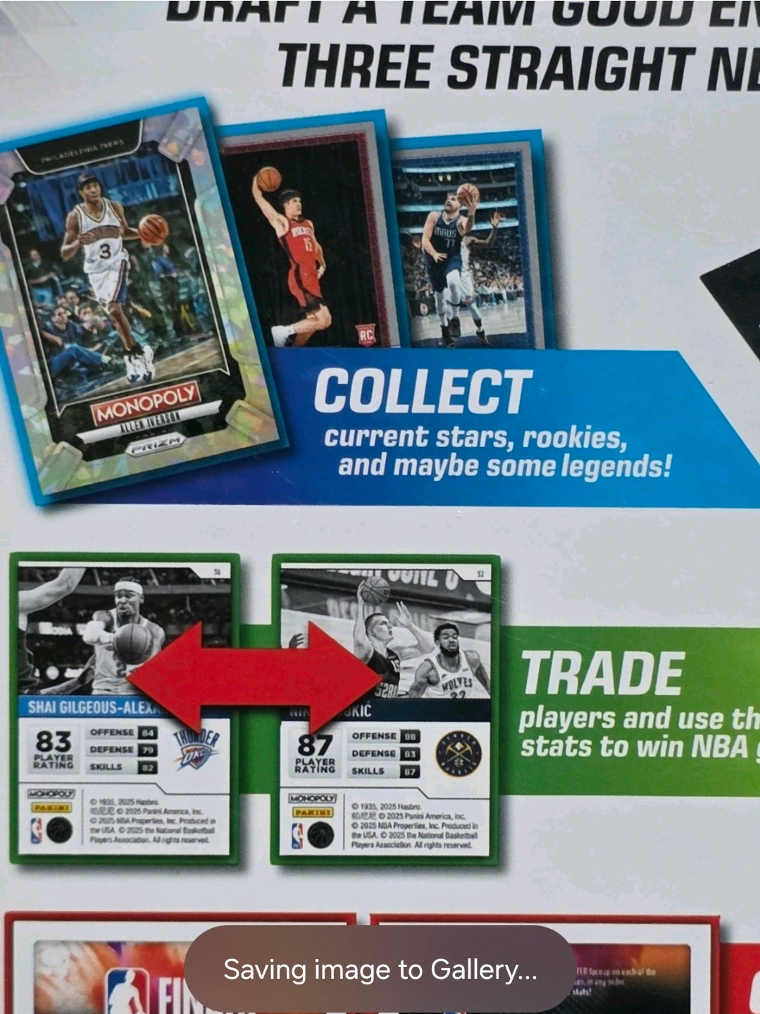 Monopoly Panini Prizm NBA 3rd Edition 2024–25 sealed box
