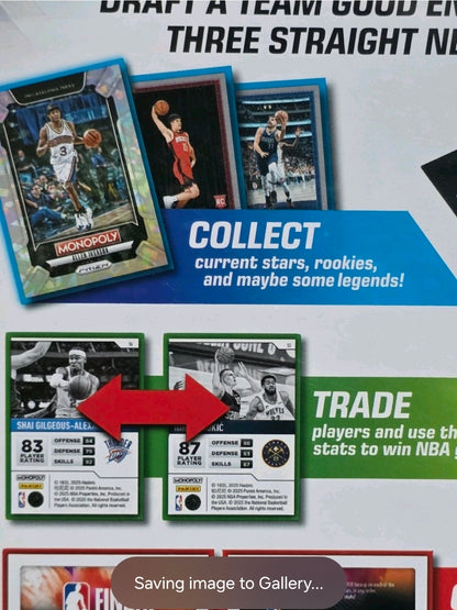 Monopoly Panini Prizm NBA 3rd Edition 2024–25 sealed box