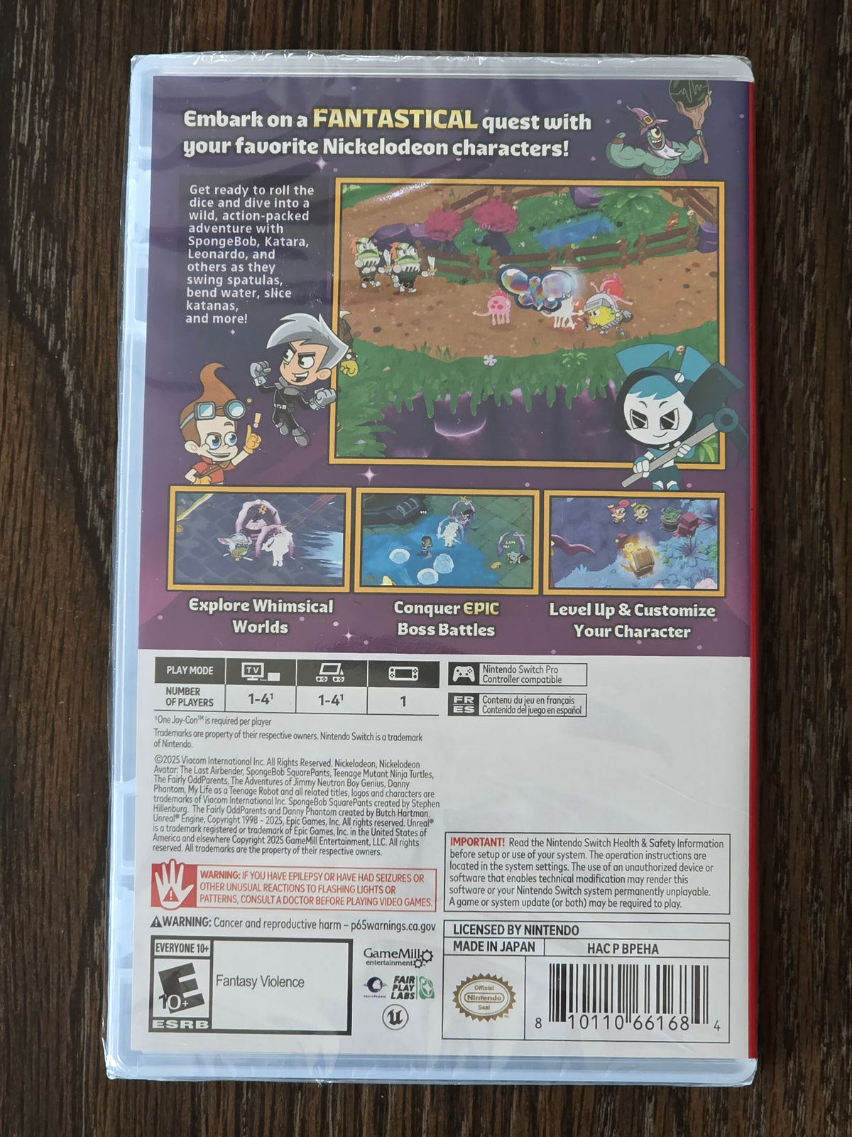 Nintendo Switch game back cover