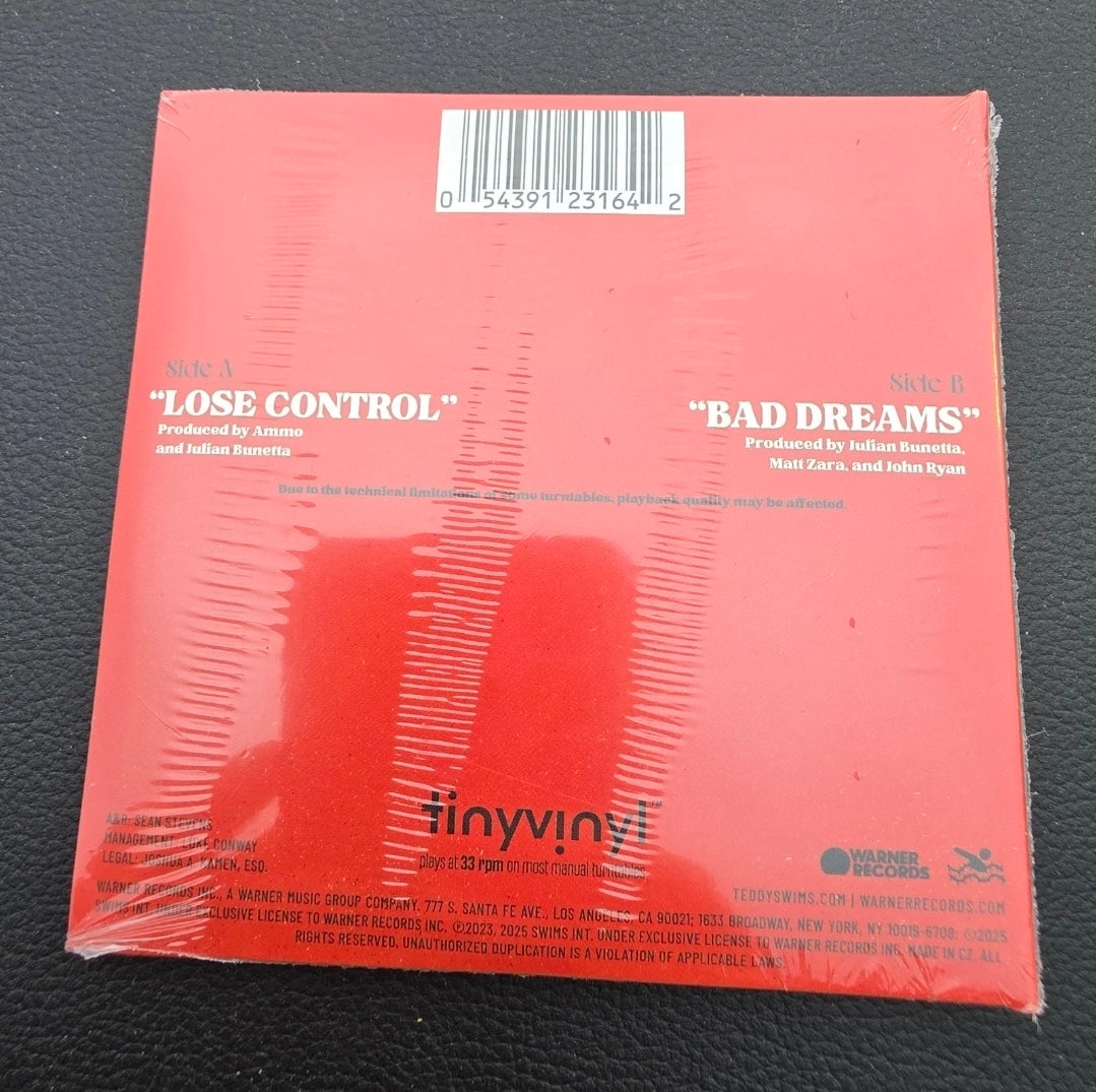 Teddy Swims Lose Control / Bad Dreams sealed orange 4-inch Tiny Vinyl